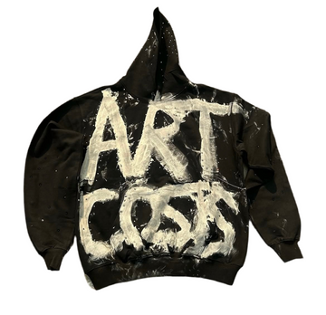 Art Costs Simple Black Rhinestone Hoodie