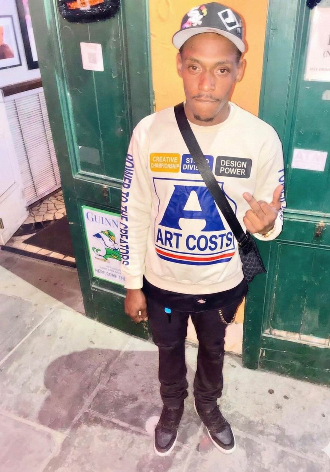 Art costs racer sweatshirt