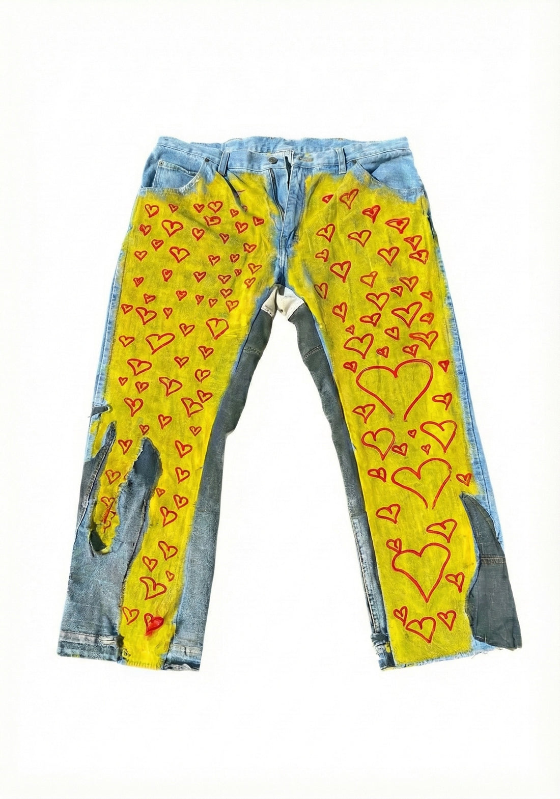 1/1 original painted baggy flare denim
